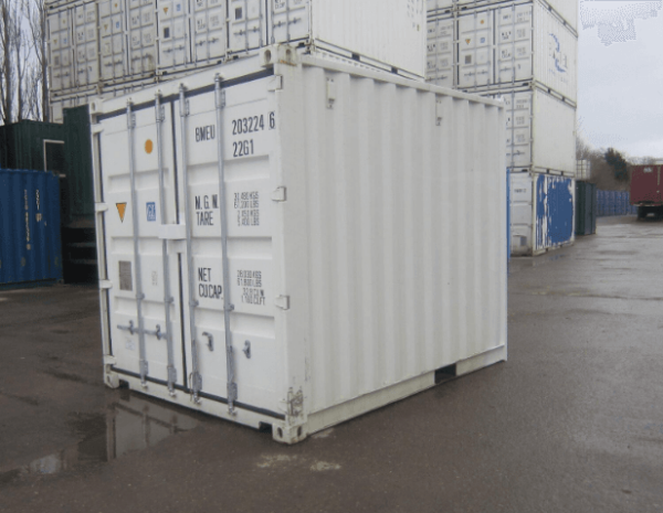 10ft One-Trip Shipping Container - White